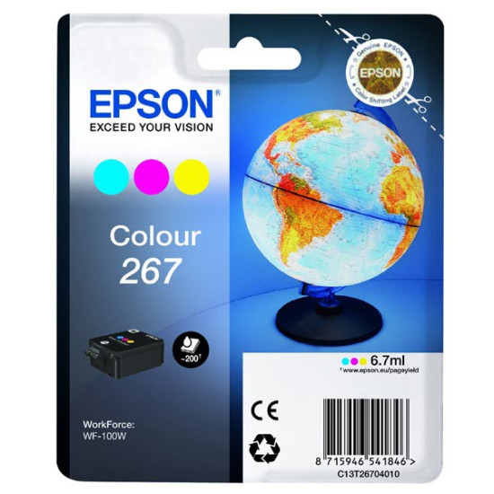 Epson No.267 (T2670) Color patron 6.7 ml (eredeti) Workforce WF-100W széria