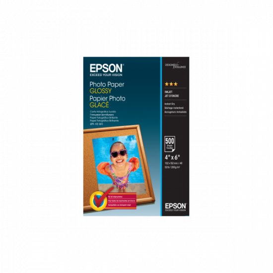 EPSON Fotópapír Glossy 10x15 cm, 200 g/m2, 500 Sheets (C13S042549)