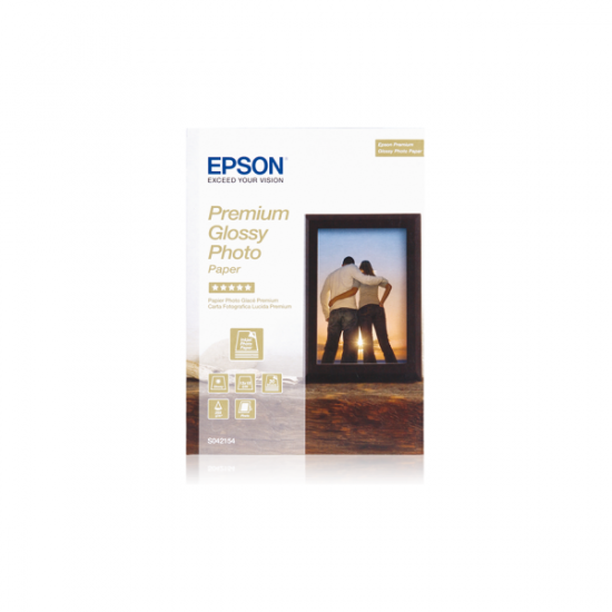 EPSON Fotópapír Premium Glossy Photo Paper - 13x18cm - 255 g/m2 - 30 Lap (C13S042154)
