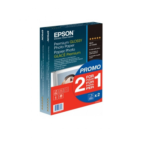 Epson C13S042167 10x15cm Premium Glossy 2x40lap 255g fotópapír