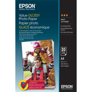 Vásárolja meg most az EPSON Value Glossy A4 papírt, ha olcsó fotópapírra van szüksége, amely mégis élénk és fényes végeredményt biztosít minden nyomtatásnál!