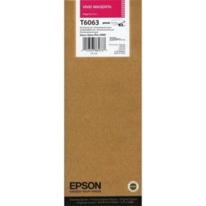 Az Epson C13T606300 vivid magenta tintapatron 220 ml kapacitással biztosít színhű és éles nyomatokat az Epson Stylus Pro 4800 és 4880 nyomtatókhoz.