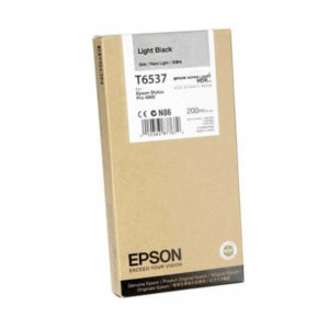 Az Epson T6537 Light Black tintapatron a profi nyomtatási igényekre szabott megoldás, amely kiemelkedő minőségű, éles és pontos fekete árnyalatokat biztosít.
