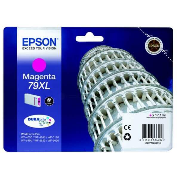 EPSON Patron WorkForce Pro WP-5000 Series Ink Cartridge XL Piros (Magenta) 2k (C13T79034010)
