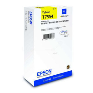 Epson T7554 Yellow patron 4k (eredeti) C13T75544N Workforce Pro WF-8010/8090/8510/8590 széria