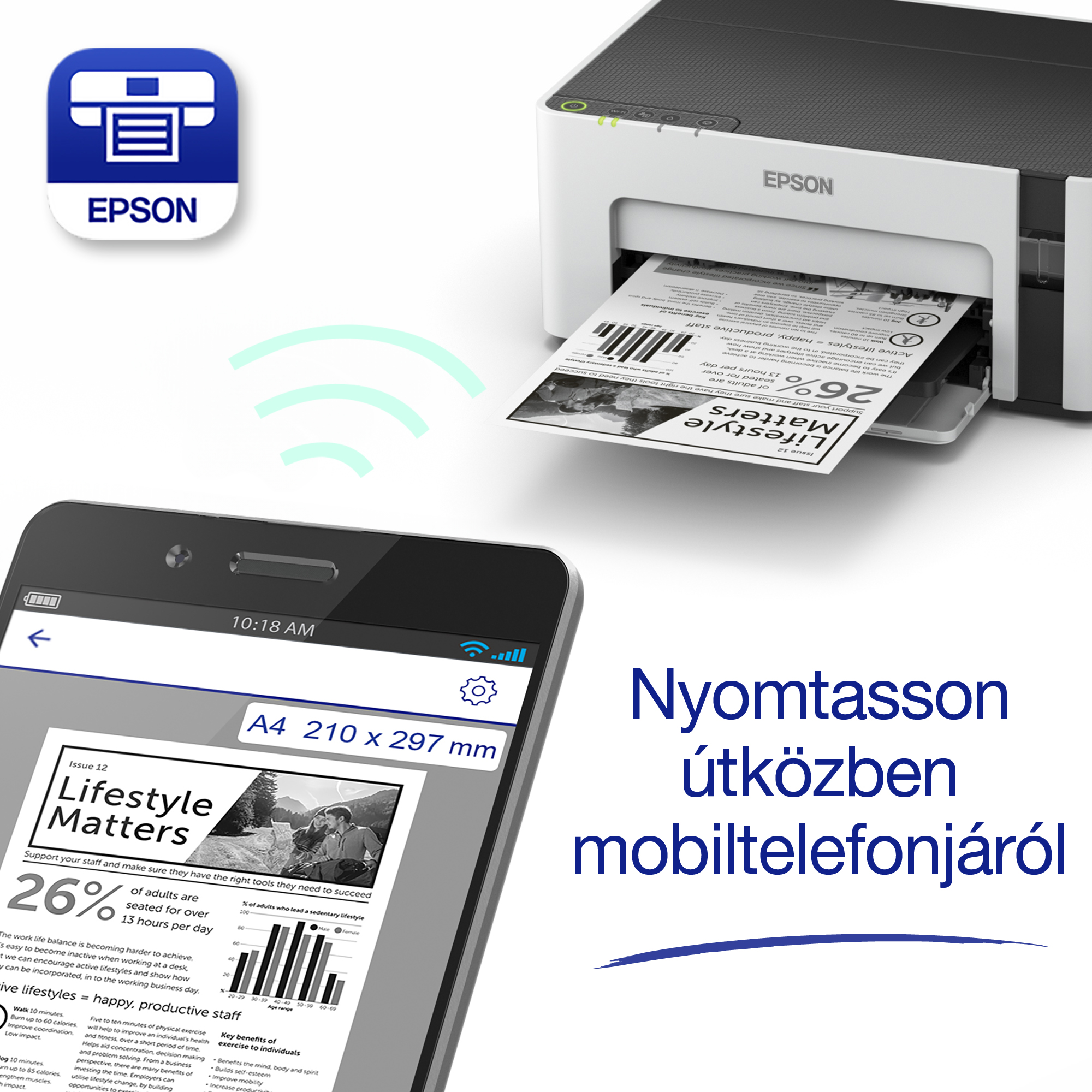 epson tintasugaras nyomtató ecotank m1120 (a4, 1440x720 dpi, 32 lap/perc, usb/wifi)