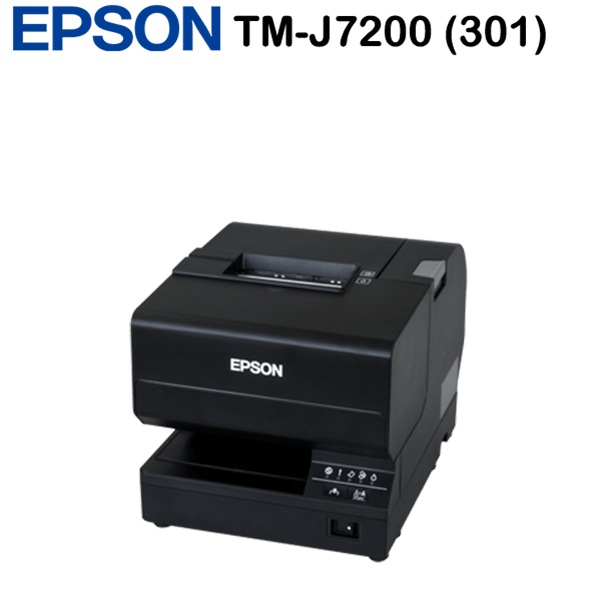 Epson TM-J7200 (301) blokknyomtató, W/O MICR,BLACK,INC PSU, EU, Black, USB 2.0 Type B, Ethernet, Full Cut