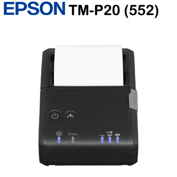 Epson TM-P20 (552) blokknyomtató, Receipt, NFC, BT, Cradle, EU, Black, USB 2.0 Type Mini-B, Bluetooth,