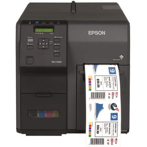 Az Epson ColorWorks C7500 színes címkenyomtató csökkenteni fogja az előnyomtatás költségeit is, beleértve a címkehulladékot és a nagy méretű címkekészletet.