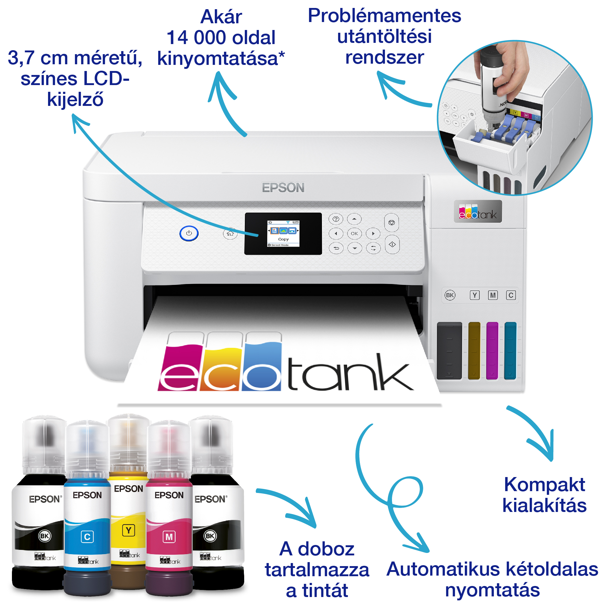 epson tintasugaras nyomtató ecotank l4266 (a4, mfp, színes, 5760x1440 dpi, 33 lap/perc, duplex, usb/wifi/wifi direct)