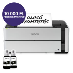 epson ecotank m1170 a4, 1200x2400 dpi, 39 lap/perc, usb/lan/wifi mono fehér tintasugaras nyomtató