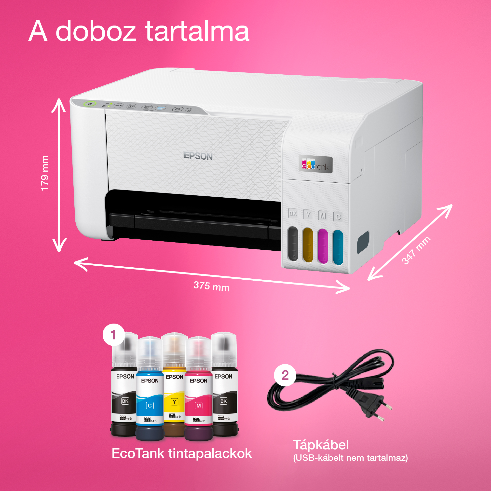 epson tintasugaras nyomtató ecotank l3276 (a4, mfp, színes, 5760x1440 dpi, 33 lap/perc, usb/wifi) (c11cj67436)