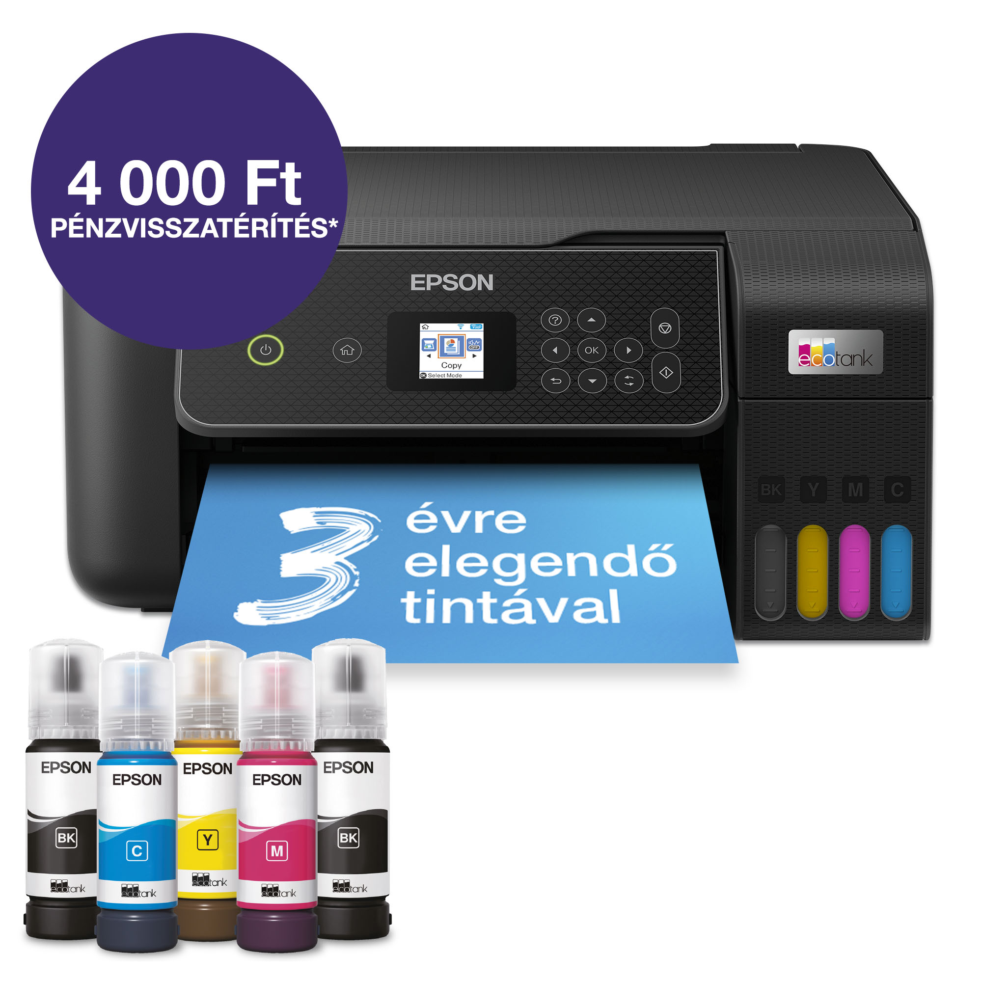 epson tintasugaras nyomtató ecotank l3280 (a4, mfp, színes, 5760x1440 dpi, 33 lap/perc, usb/wifi) (c11cj66426)
