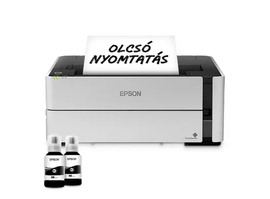 Az Epson EcoTank M1170 tintasugaras technológiával, kiváló minőségű nyomatokkal és alacsony üzemeltetési költségekkel segít a fotóinak életre keltésében.