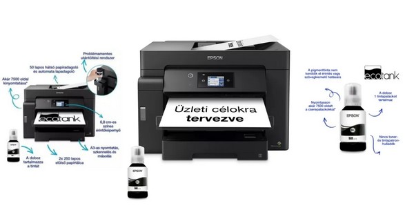 Az EcoTank nyomtatók ideálisak irodába és otthonra: több ezer oldal egy feltöltéssel, egyszerű kezelés, alacsony költség és megbízható működés.