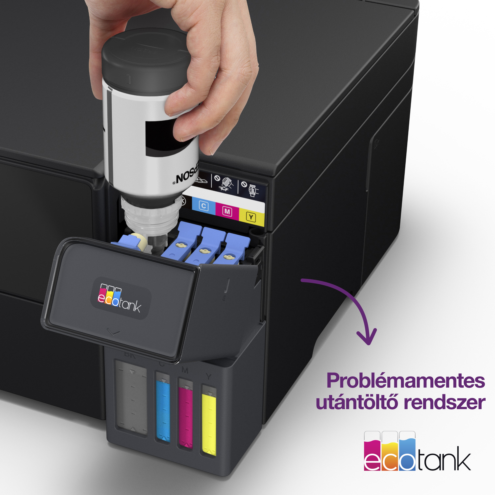 epson ecotank l4360 a4, színes multifunkciós nyomtató duplex, airprint usb/wifi 8500/6500 oldal tintával