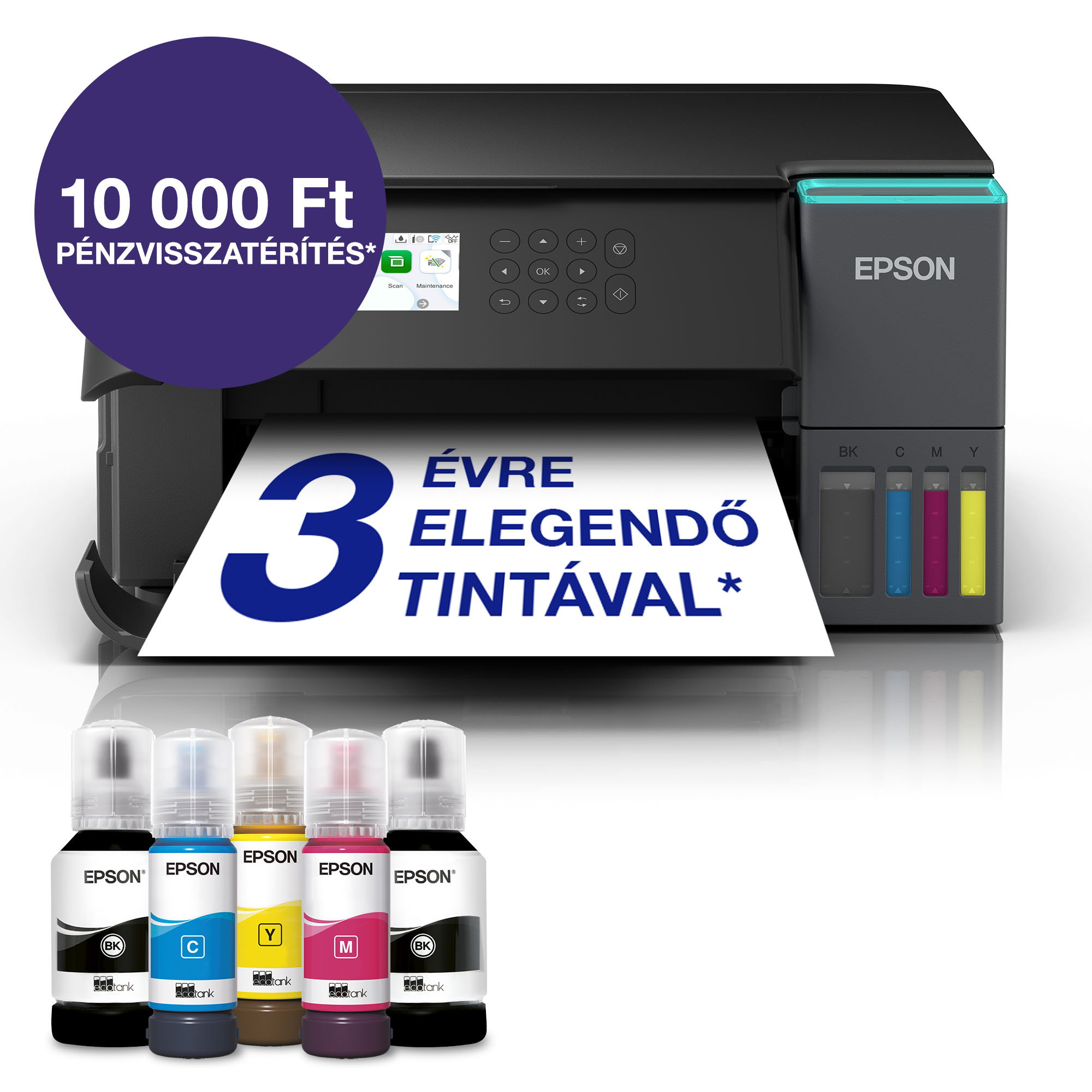 epson ecotank l6360 a4, mfp, színes duplex usb/lan/wifi/wifi direct tintasugaras nyomtató
