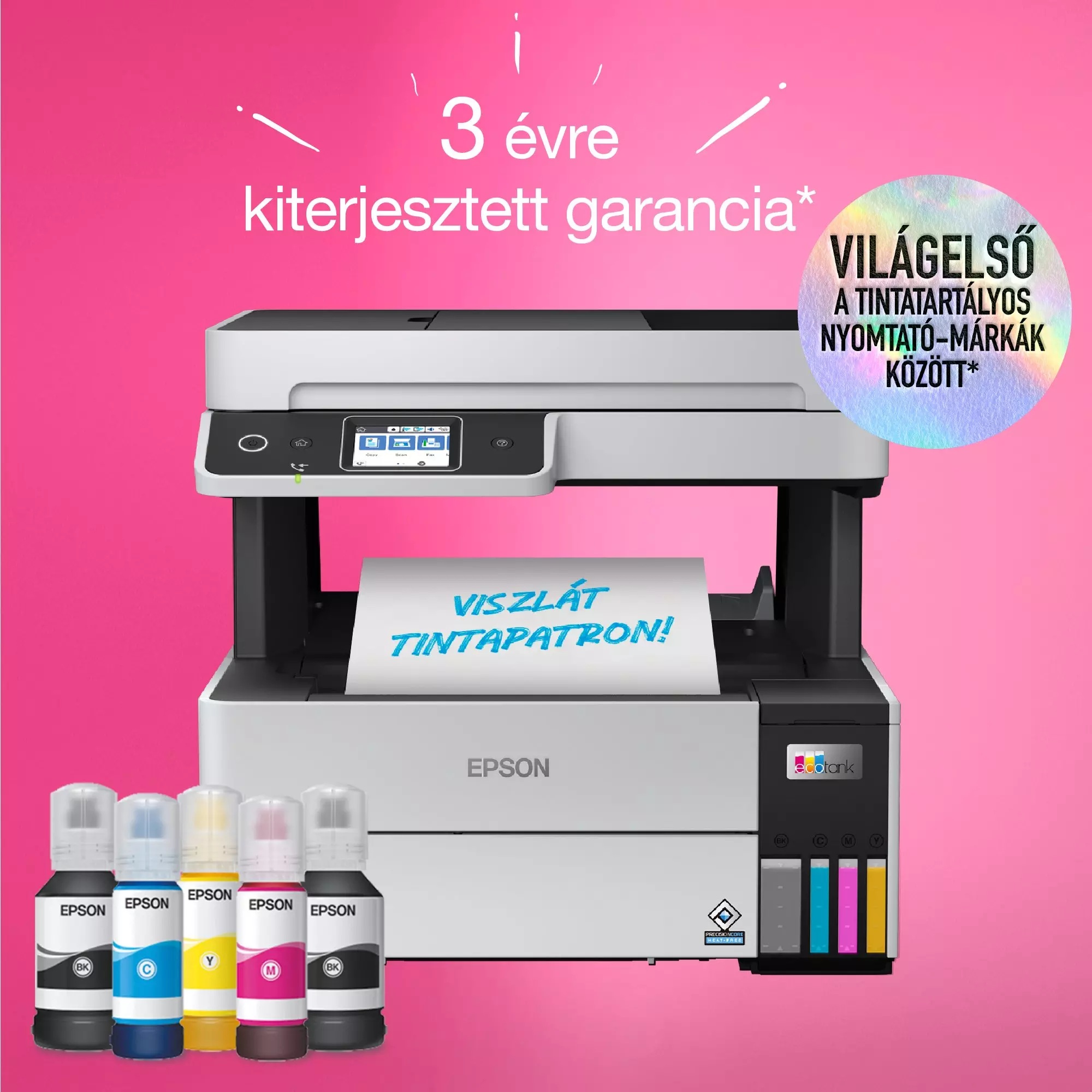 epson ecotank l6490 a4, színes multifunkciós nyomtató duplex wifi/lan 13 000/5200 oldal tintával