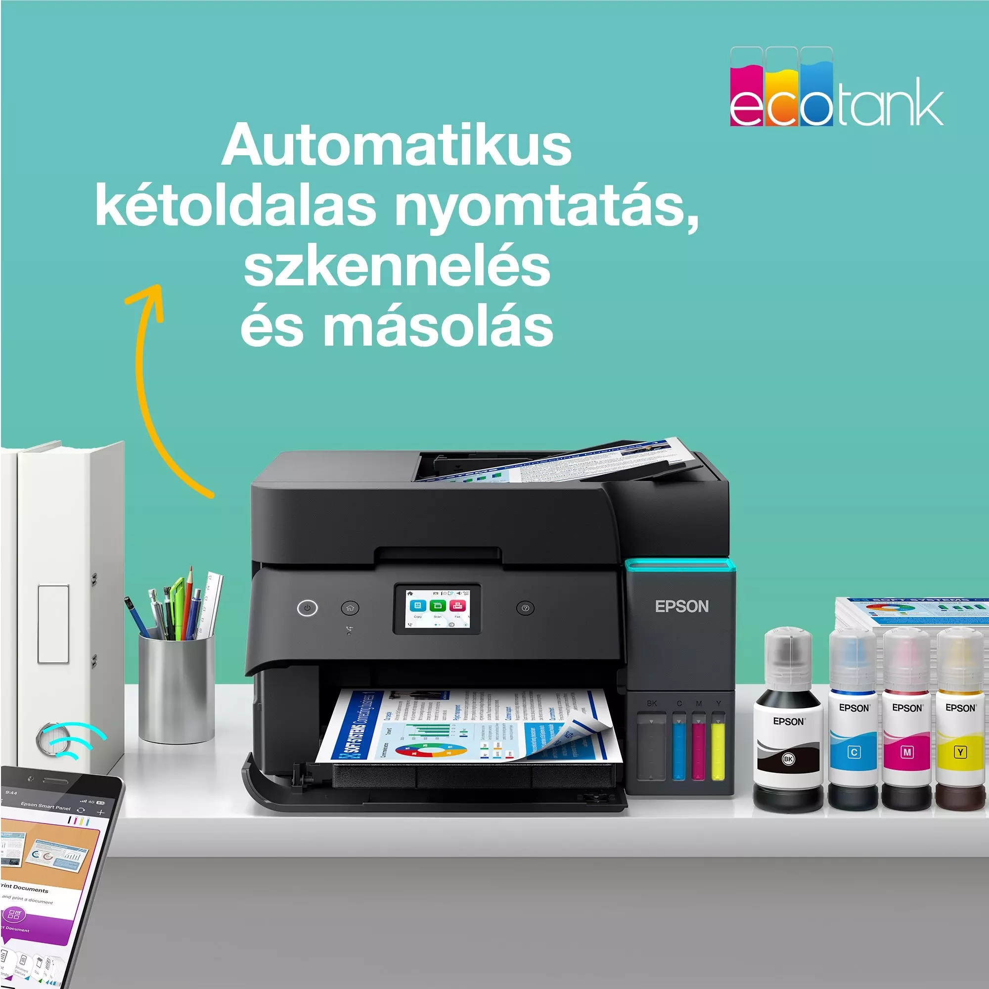 epson ecotank l6390 a4, mfp, színes,4800x1200 dpi,35 lap/perc, full duplex, adf, usb/lan/wifi tintasugaras nyomtató (c11cl40405)